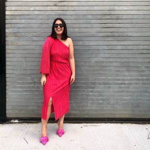 Think pink! ASOS one shoulder dress